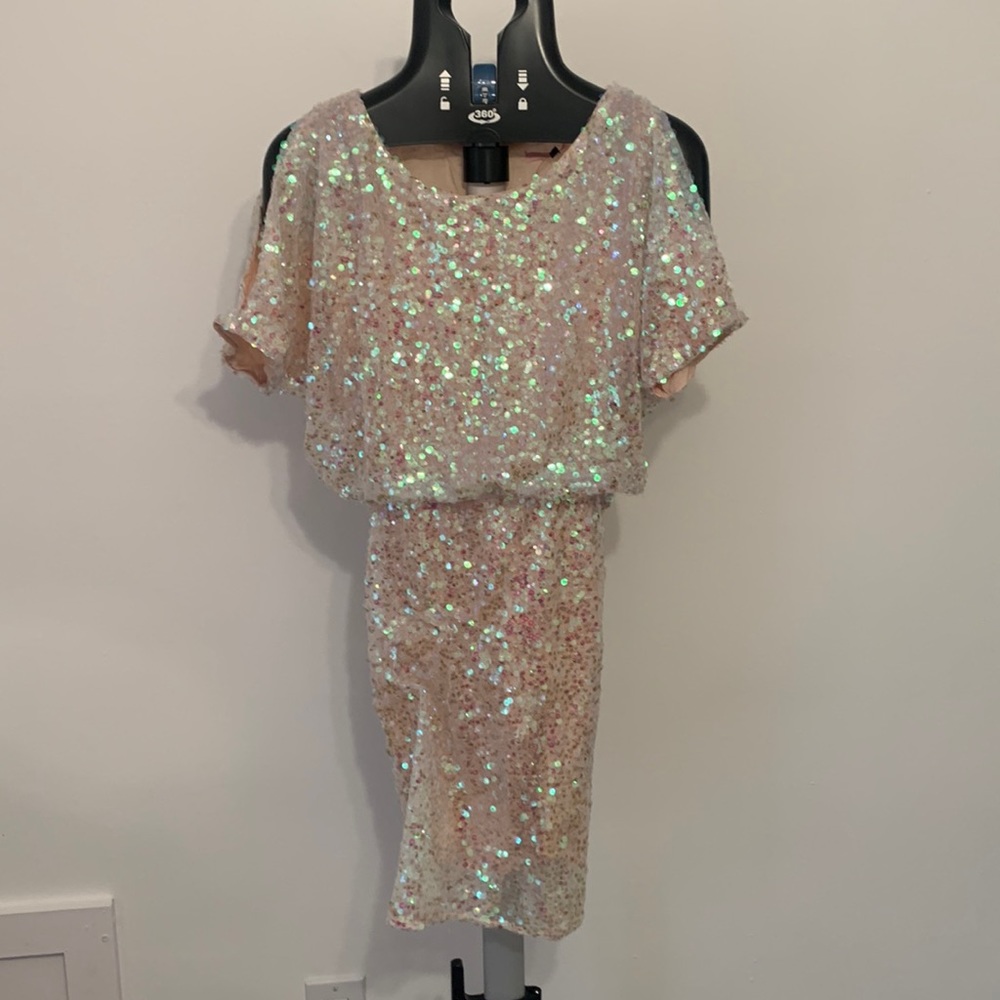 Lulus Sequin Mini Dress in Iridescent